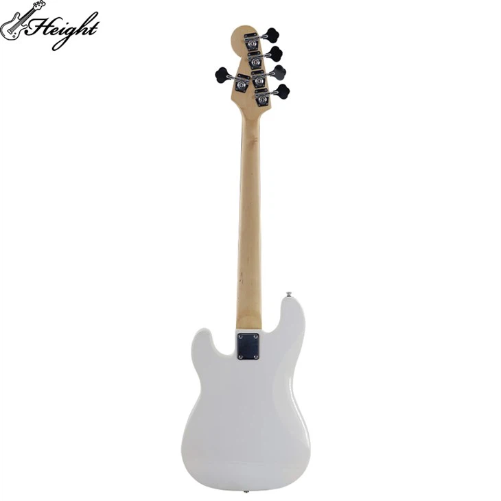 Five-string Bass Guitar Electric Guitar Solid Wood Body White Electric Guitar